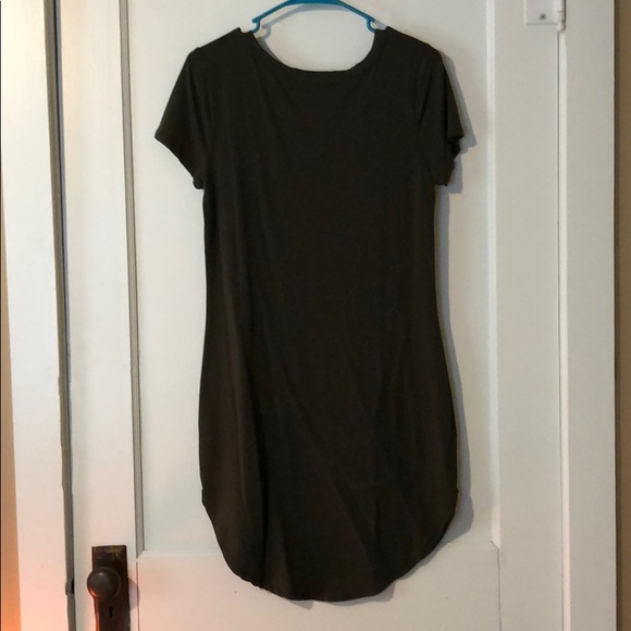 dark green t shirt dress